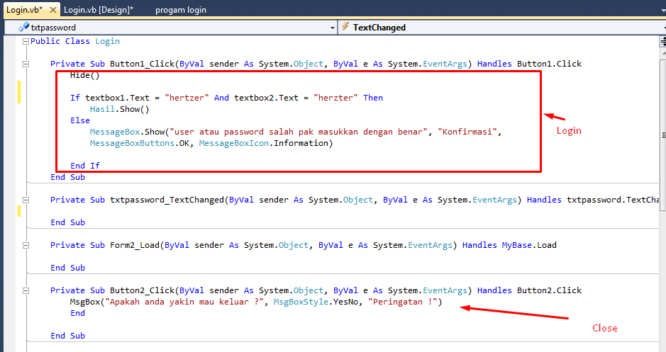 Cara Membuat Form Login Tanpa Database Dengan Visual Basic 2010