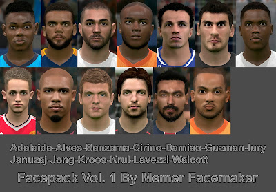 PES 2016 Facepack Vol. 1 by Memer Facemaker