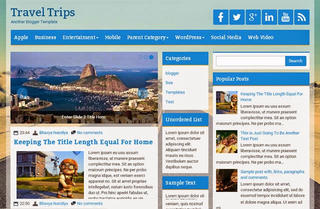 Travel Tips Scoop Responsive Blogger Template