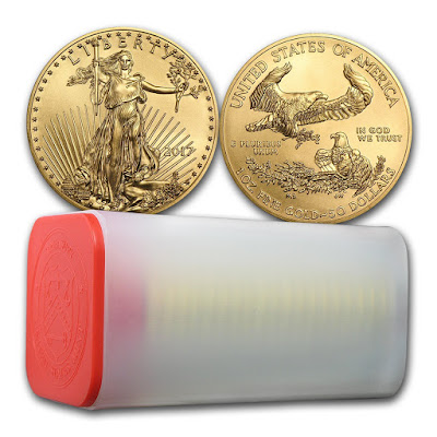 2017 1 oz Gold American Eagle Coin BU (Lot, Tube, Roll of 20) Brilliant Uncirculated