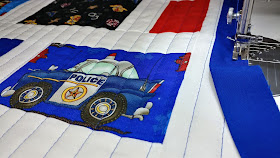 A police themed baby quilt