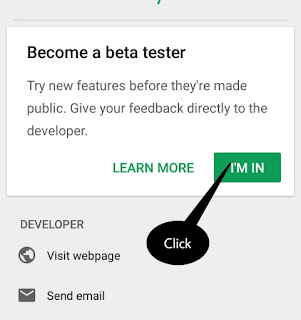 Became a beta tester on play store
