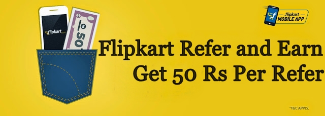 Flipkart Refer and Earn – Refer Friends to Flipkart app & Get 50 rs Per Refer (Unlimited Trick)