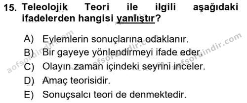 aöf işletmelerde sosyal sorumluluk ve etik dersi ara sınav vize 2019 2020 yılı 15.soru