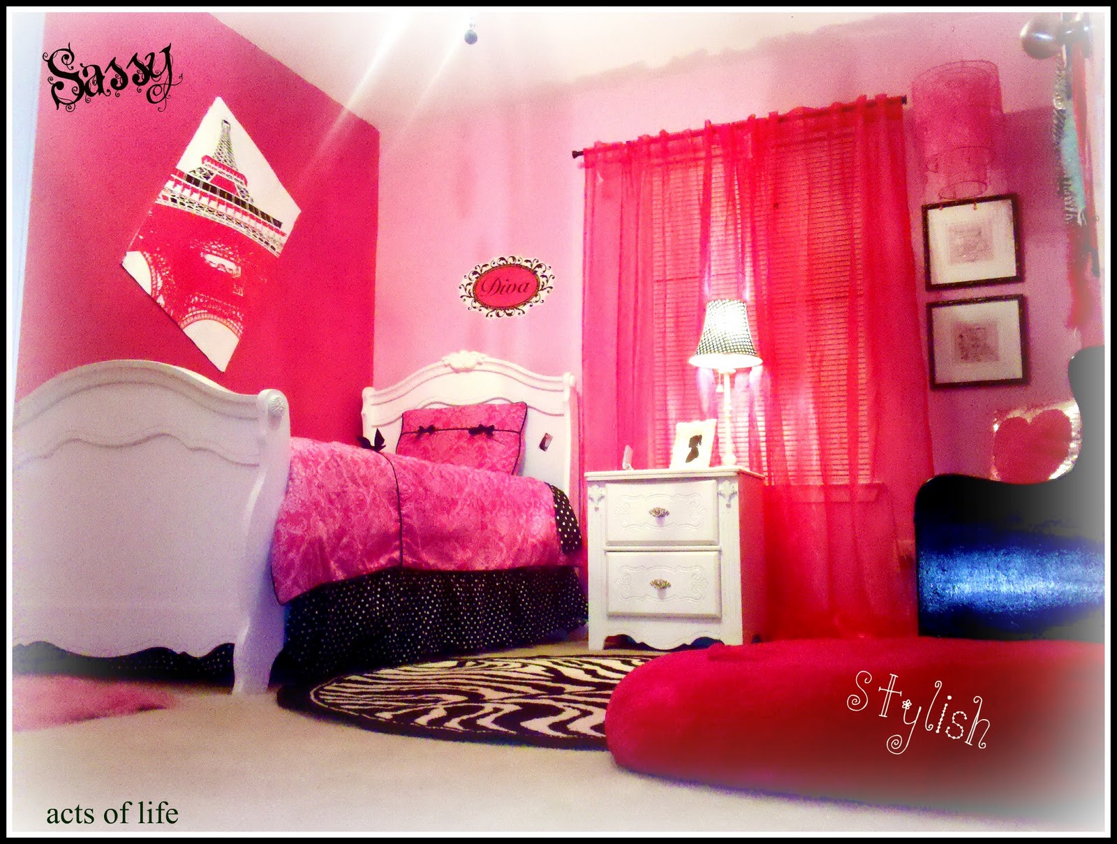 Acts of Life Hot pink Bedroom  My daughters bedroom  project