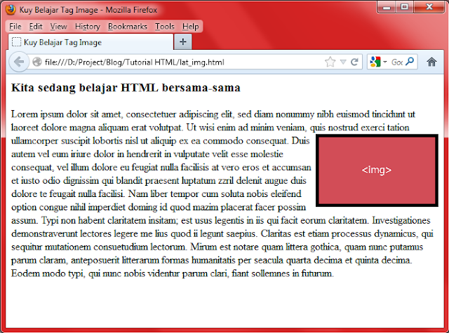Kuy Belajar - Cara Mengatur Gambar Dengan Tag Align dan Border