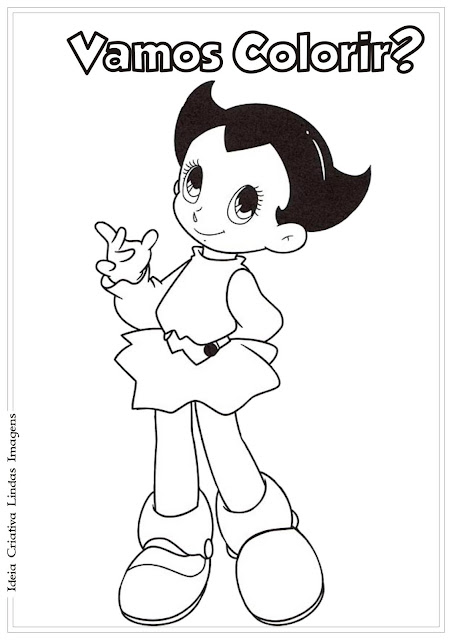 Desenho do Astro Boy para colorir