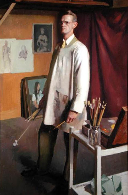 Dennis William Dring, Self Portrait, Portraits of Painters, Fine arts, William Dring