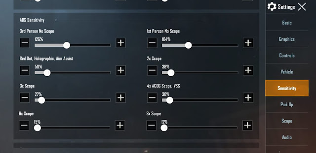 Best ADS Sensitivity settings for Pubg Mobile