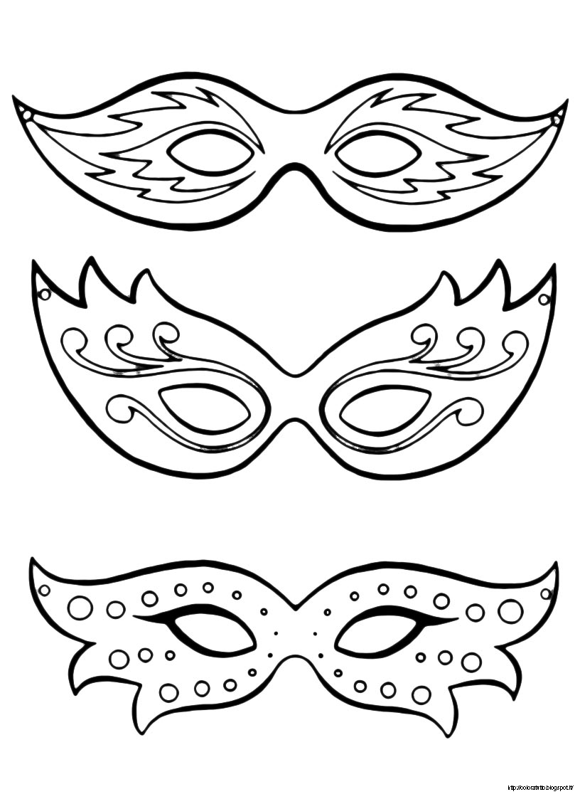 maschere disegno colorare