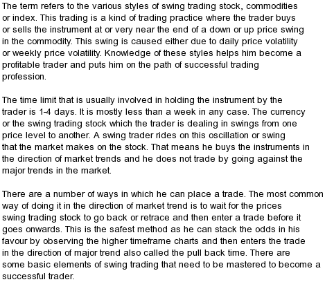 Swing Trading Tutorial