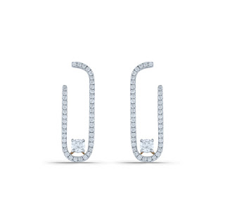 diamond solitaire chandelier earrings