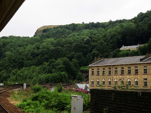 View from Halifax Rail Station showing Halifax Flour Society building and entrance to tunnel.