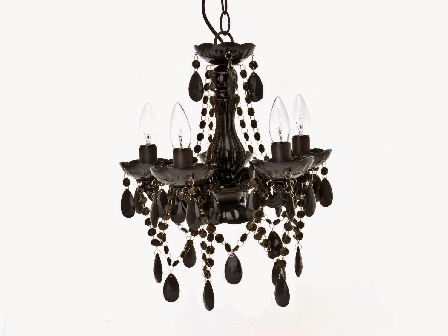 chandelier noir suspension luminaire élégante pas cher pour intérieur  original