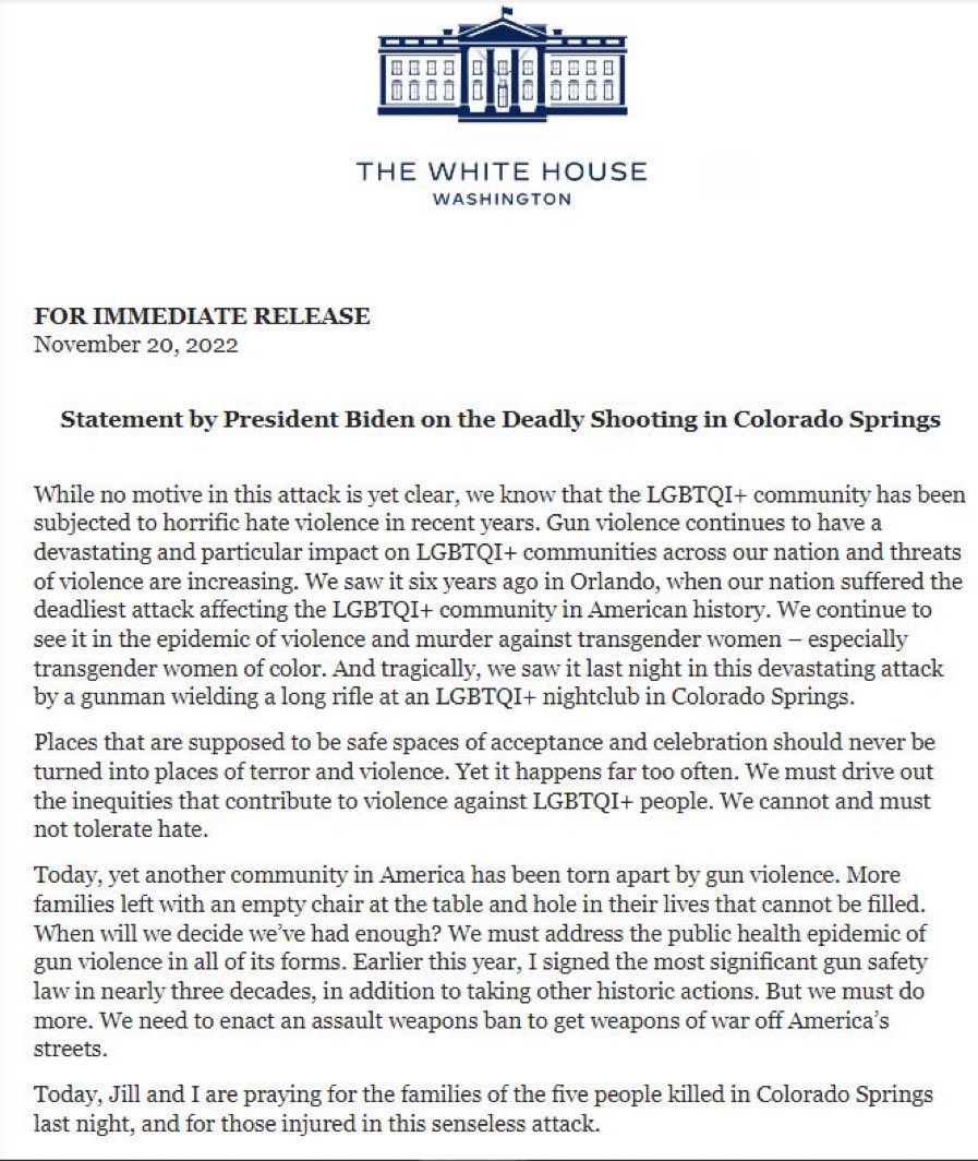 Joe Biden Calls For ‘Assault Weapons’ Ban Following Deadly Gay Nightclub Mass Shooting