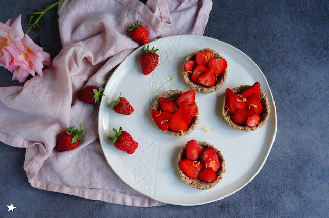 tartelettes fraises crues rawfood vegan