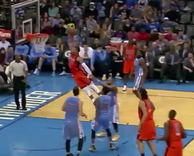 Russell Westbrook raise the roof slam vs Nuggets