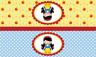 Snow White Baby: Free Printable Wrappers and Toppers for Cupcakes, Invitations and Candy Bar Labels. 