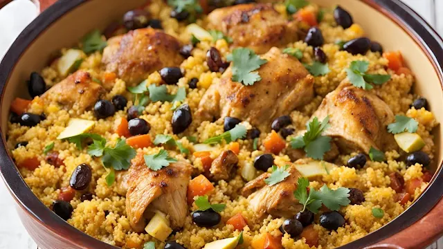 Moroccan Chicken and Couscous Casserole