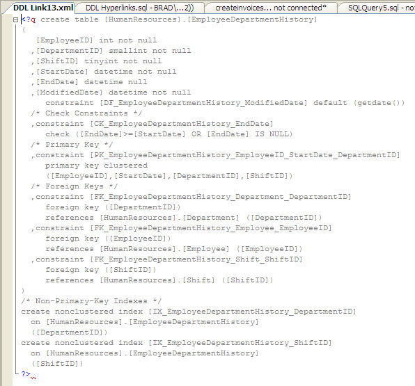 XML Window Opened By Hyperlink