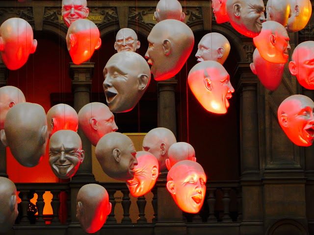 Hanging heads at Kelvingrove.