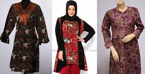 Model Baju Batik Atasan Untuk Wanita Gemuk Berjilbab, Yang Modis!