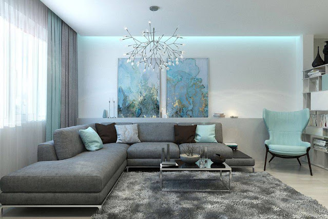 modern grey and blue living room ideas