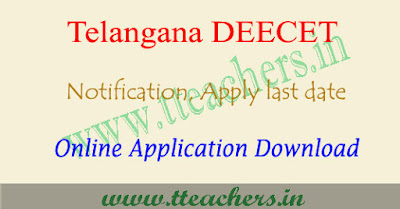 TS deecet application form 2018, Telangana dietcet apply online 2018