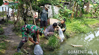 Kembangkan Index Kebahagiaan, Dansub 11 Sektor 22 Tebar Ikan di Kolam Baraya