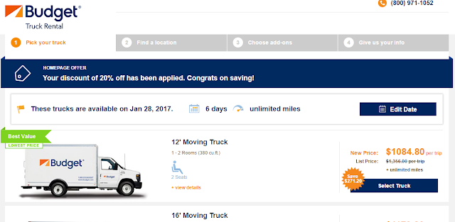 Budget Truck Rental Coupon Code 2017 