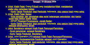 Dokumen Yang Dibutuhkan Untuk Mengisi Formulir Permohonan NPWP