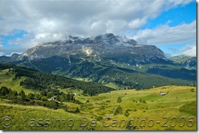 Vista sul Gruppo del Sella da Pralongia