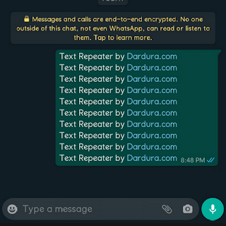 Repeat Text Whatsapp