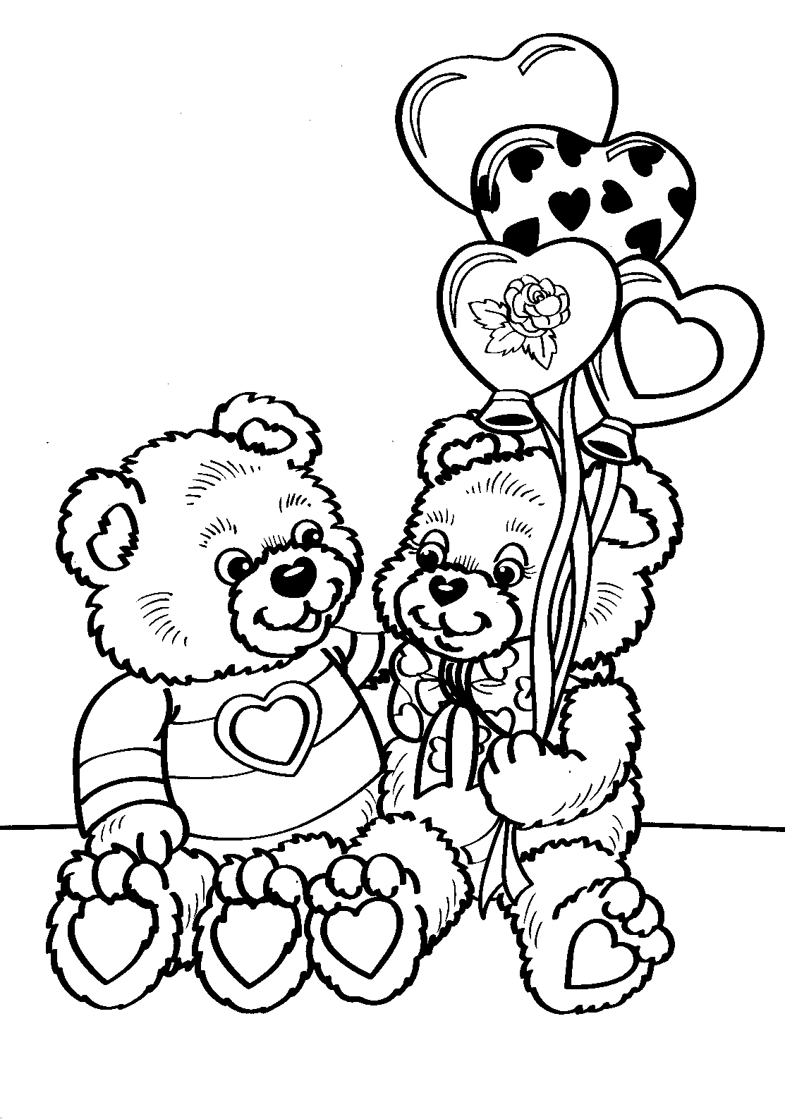 Free Valentine's Day Printable Coloring Pages 1