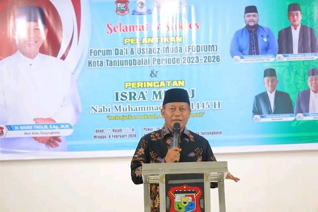 Walikota Tanjungbalai Hadiri Pelantikan Forum Da'i Ustadz Muda