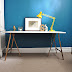 White and gold Vika trestle desk