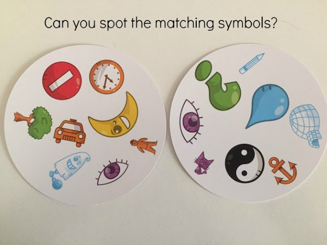 Dobble cards - can you find the matching symbols?