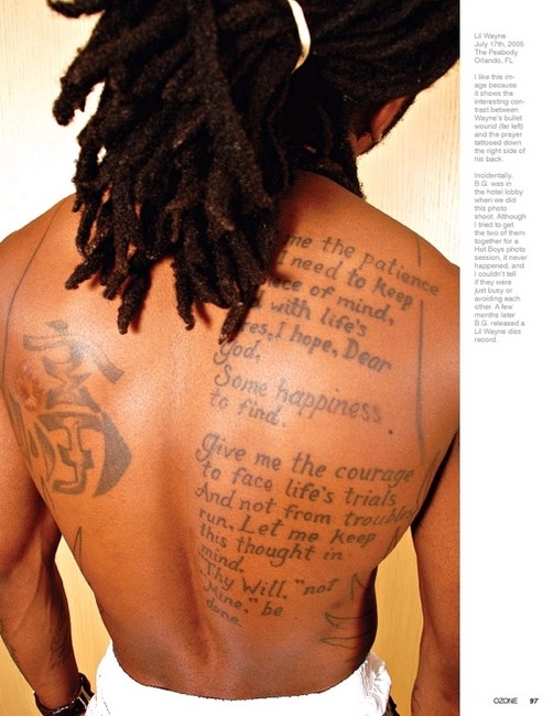 Lil Wayne Tattoos - Lettering Tattoo