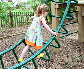 One pattern, two looks: sewing the Perfect Party (& Play) Dress by Tie Dye Diva for Easter and for the playground. | The Inspired Wren