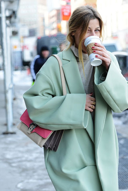 pastel winter coat