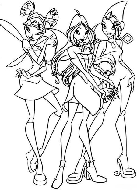 Download 22 Winx Coloring Pages Free for Kids >> Disney Coloring Pages