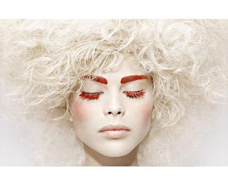 Red false lashes