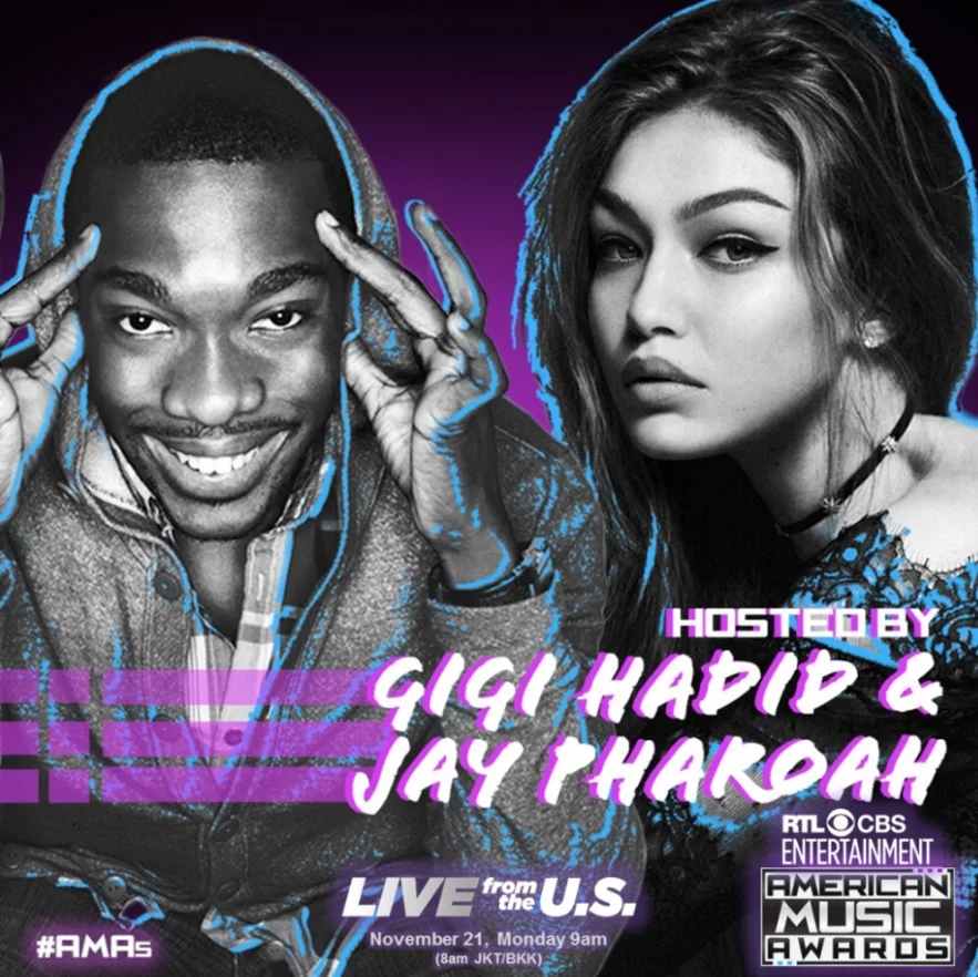 AMAs HOSTS Gigi Hadid & Jay Pharoah
