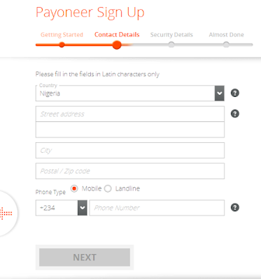 payoneer signup