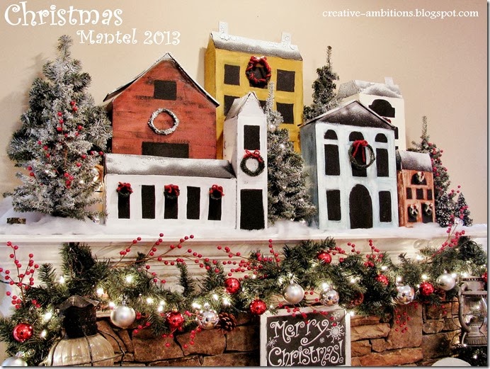 Christmas Mantel Snowy Village