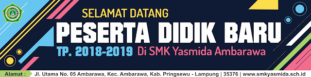 Design Spanduk Selamat Datang Peserta Didik Baru SMK 