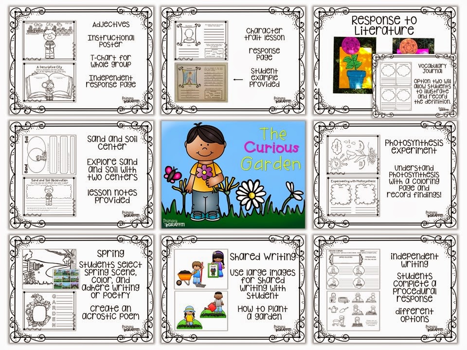 https://www.teacherspayteachers.com/Product/The-Curious-Garden-Literature-Unit-247973