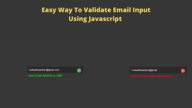 Email Validation Check Using Javascript | Easy Way To Validate Email Input Using Javascript