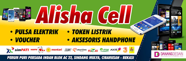 Contoh Desain  Banner  atau Spanduk Cellular Konter  Contoh 