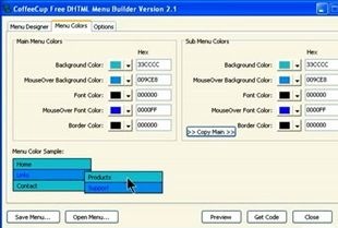 Free DHTML Menu Builder